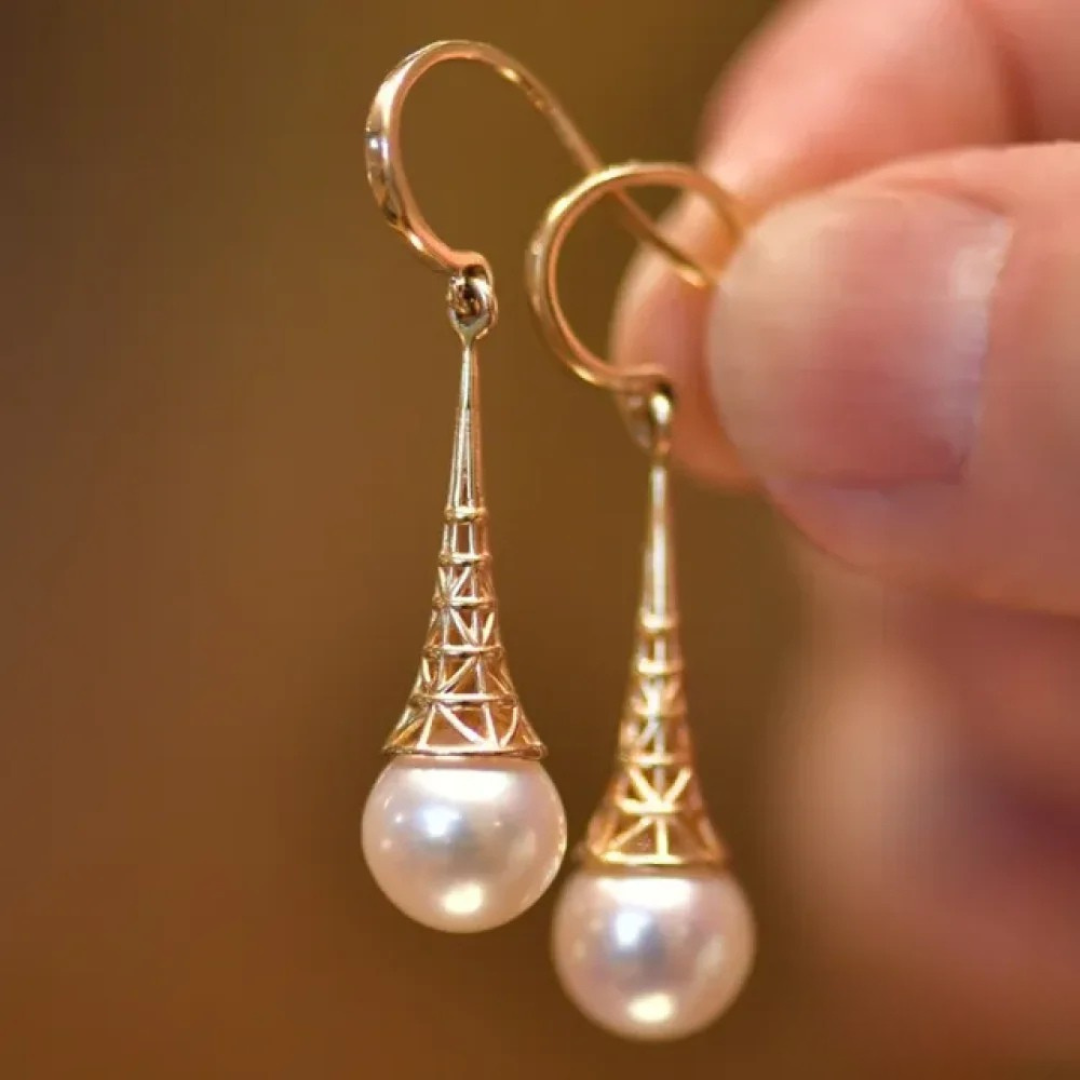 Pendientes Vintage de Perlas en Oro