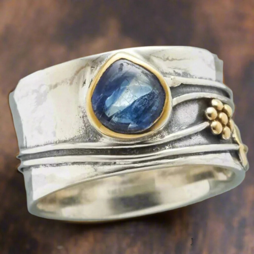 Manuela - Bohemian Meditation Ring z Edelstein