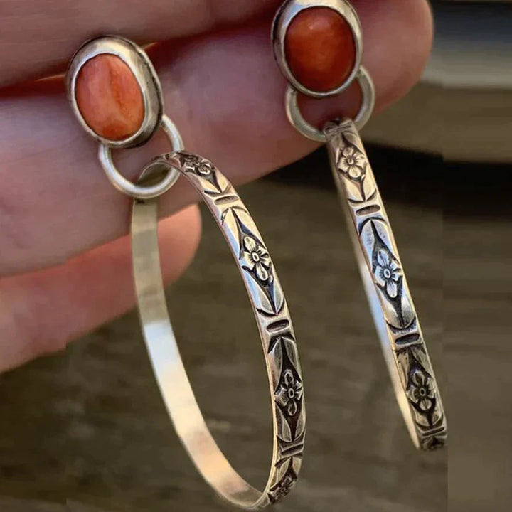 Pendientes Boho Vintage de Ónix