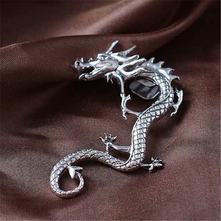 Charm - Srebrne Kolczyki Smok