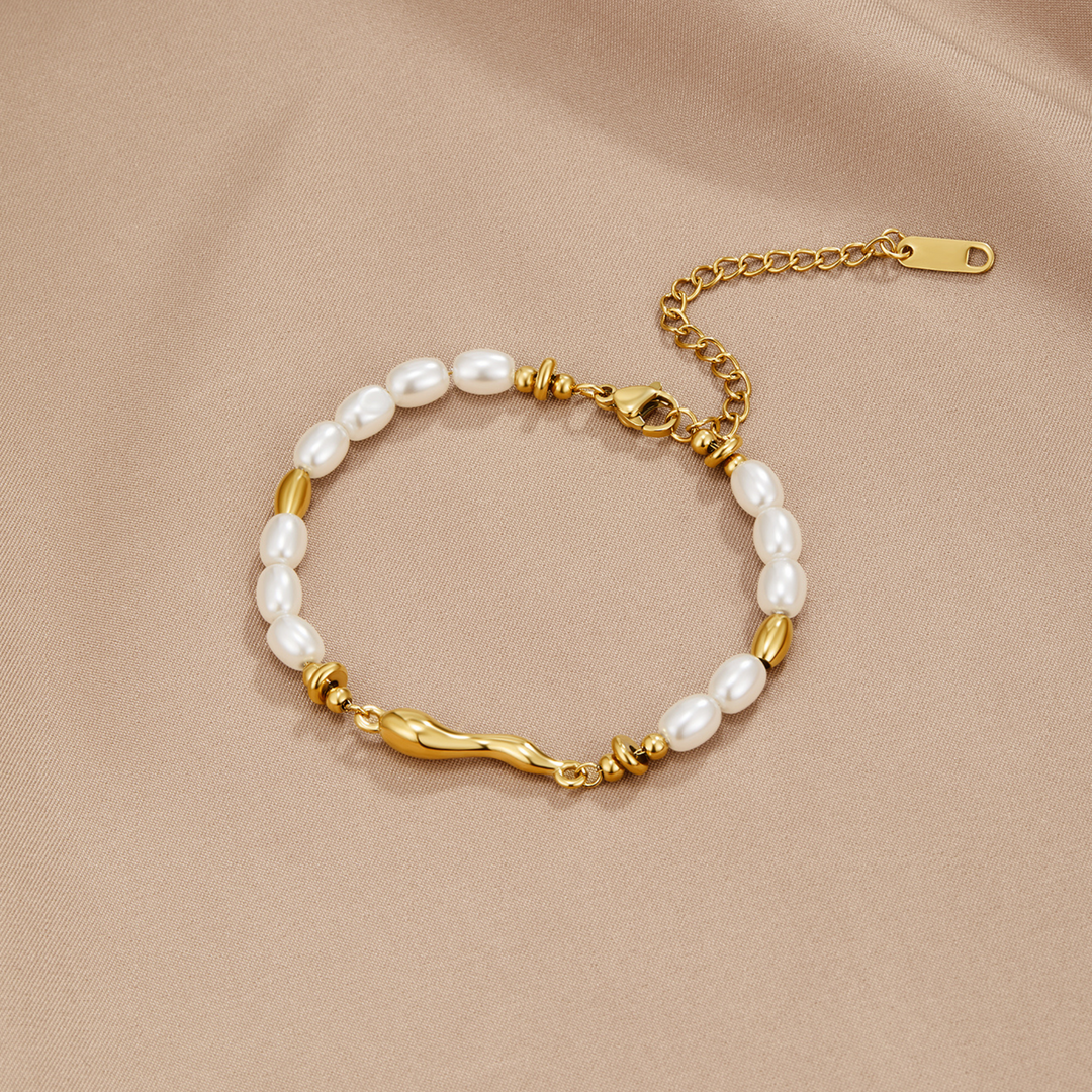 Pulsera de perlas de agua dulce Lov