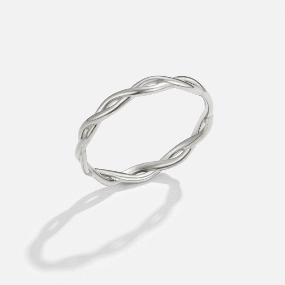 Obrączka Obrotowa ze Srebra 18K Infinity