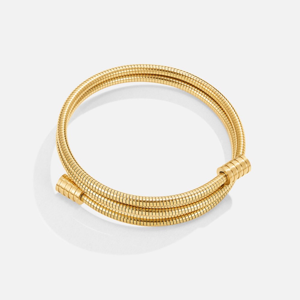 Pulsera de oro retorcida